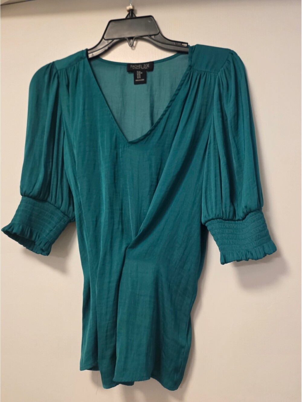 Rachel Zoe emerald green silky top